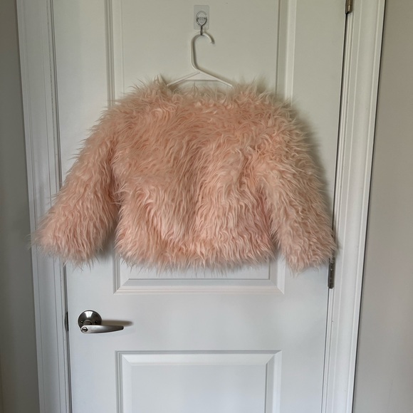 Cat & Jack Girls Faux Fur Jacket - Picture 4 of 4